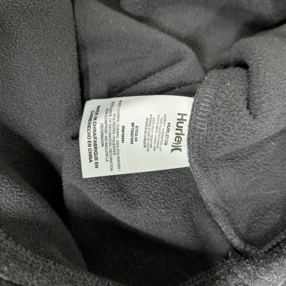Hurley Men's Gray and Black Hooded Jacket - Picture 8 of 8